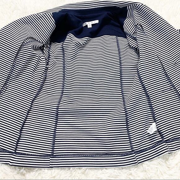 CABI Navy Blue White Nautical Stripe Ponte Blazer size XS - Picture 5 of 9